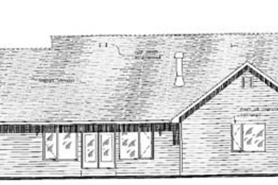 Exterior - Rear Elevation for Country House Plan #18-4524 - 4 bed, 2 bath