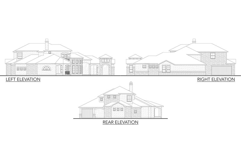 Dream House Plan - Exterior - Other Elevation 1 for Mediterranean House Plan #80-208 - 4 bed, 3 bath