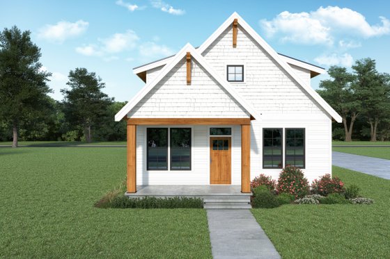 Cottage House Plan with Vaulted Ceilings