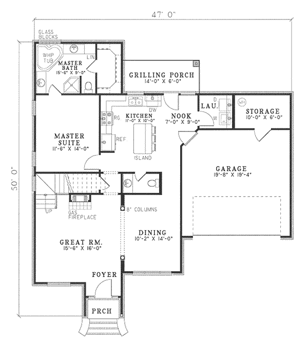 Traditional Floor Plan - Main Floor Plan #17-266