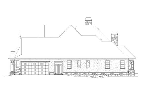 Exterior - Other Elevation 1 for European House Plan #929-21 - 4 bed, 3.5 bath
