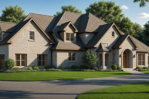 European Exterior - Front Elevation Plan #17-569