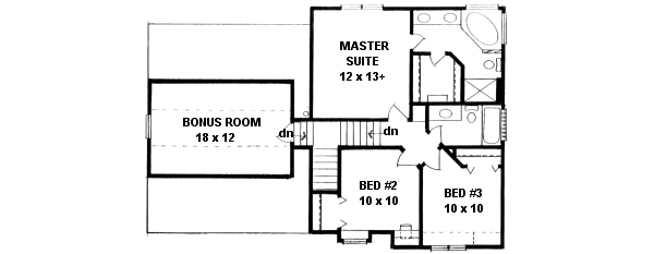 House Plan Design - Farmhouse Floor Plan - Upper Floor Plan #58-187