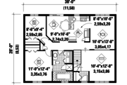 Country Style House Plan - 2 Beds 1 Baths 1064 Sq/Ft Plan #25-4841 