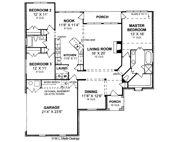 House Plan Design - European Floor Plan - Main Floor Plan #20-365