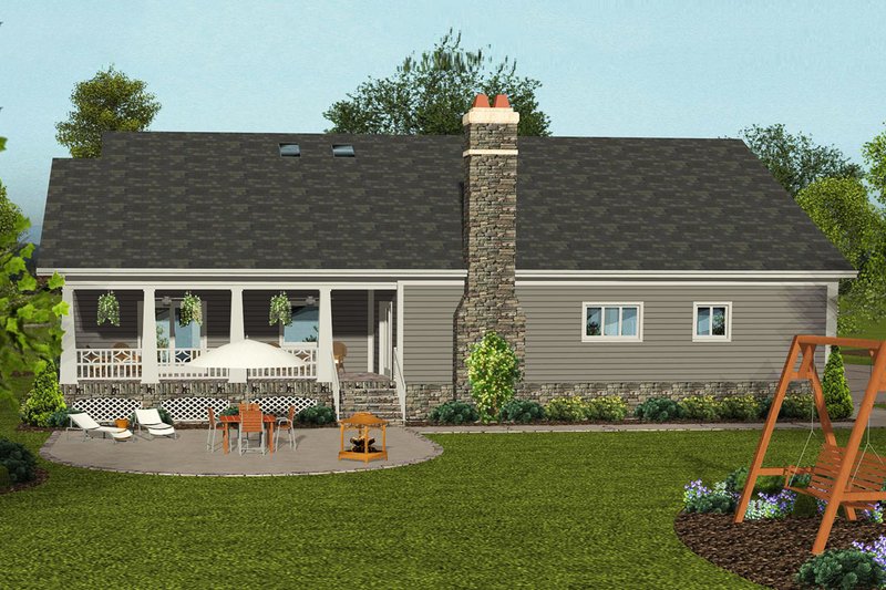 House Plan Design - Exterior - Rear Elevation for Craftsman House Plan #56-711 - 4 bed, 3 bath