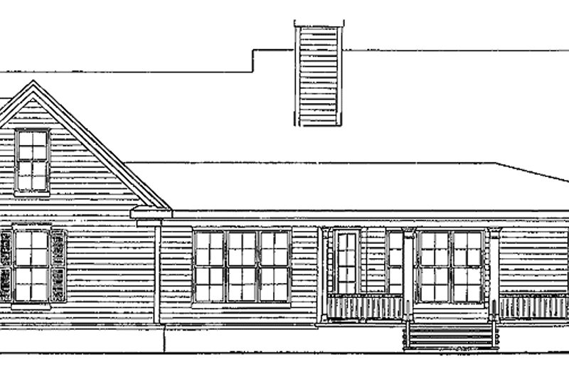 Dream House Plan - Exterior - Rear Elevation for Country House Plan #952-221 - 3 bed, 2 bath