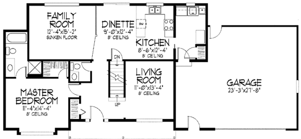House Design - Country Floor Plan - Main Floor Plan #51-805
