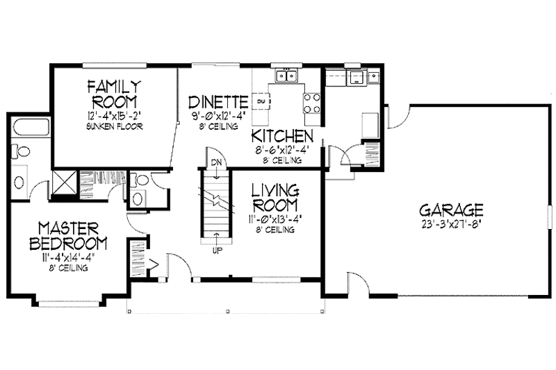 Dream House Plan - Floor Plan - Main Floor for Country House Plan #51-805 - 3 bed, 2.5 bath