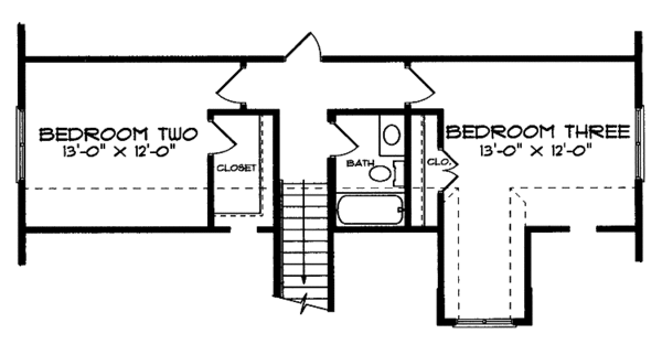 Architectural House Design - Country Floor Plan - Upper Floor Plan #413-896