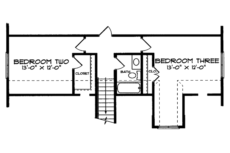 Architectural House Design - Floor Plan - Upper Floor for Country House Plan #413-896 - 3 bed, 2.5 bath