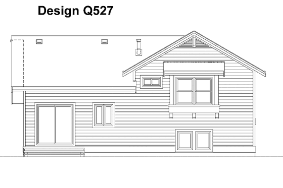 Exterior - Rear Elevation for Craftsman House Plan #47-949 - 3 bed, 2 bath