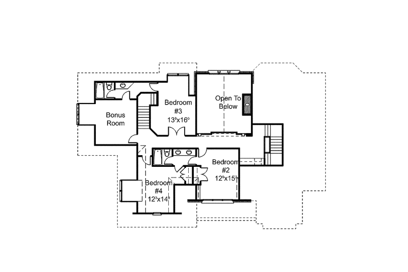 Home Plan - Floor Plan - Upper Floor for Country House Plan #429-271 - 5 bed, 4 bath