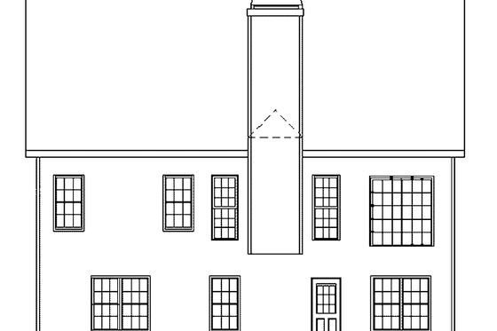 Exterior - Rear Elevation for Country House Plan #927-730 - 3 bed, 2.5 bath