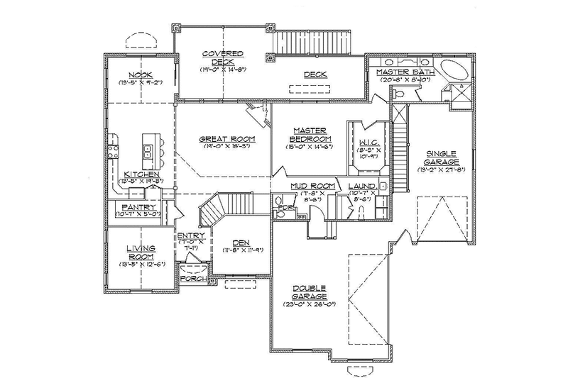 Home Plan - Floor Plan - Main Floor for Traditional House Plan #945-111 - 1 bed, 1.5 bath
