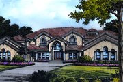 European Style House Plan - 6 Beds 6.5 Baths 5826 Sq/Ft Plan #417-444 