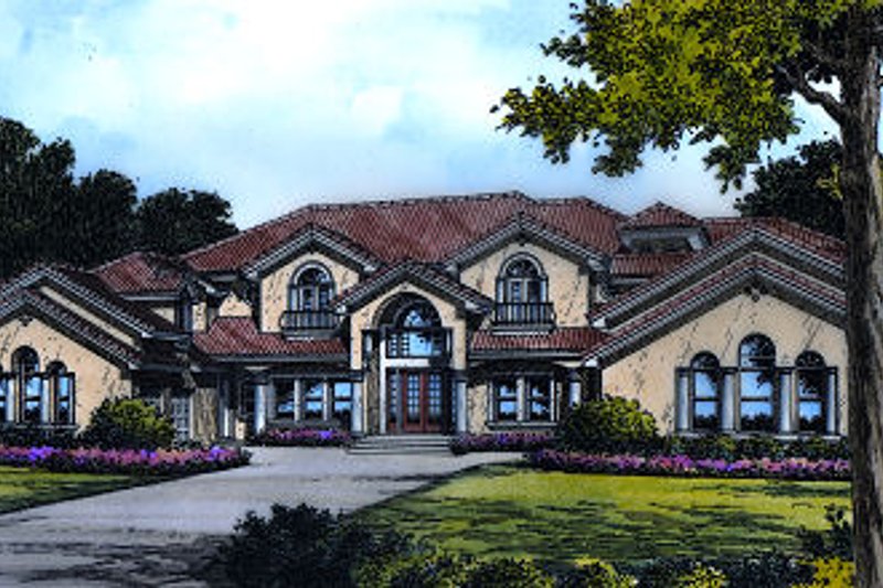 House Plan Design - European Exterior - Front Elevation Plan #417-444