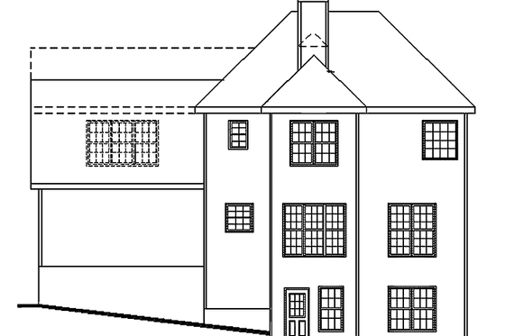 Exterior - Rear Elevation for Country House Plan #927-755 - 3 bed, 2.5 bath