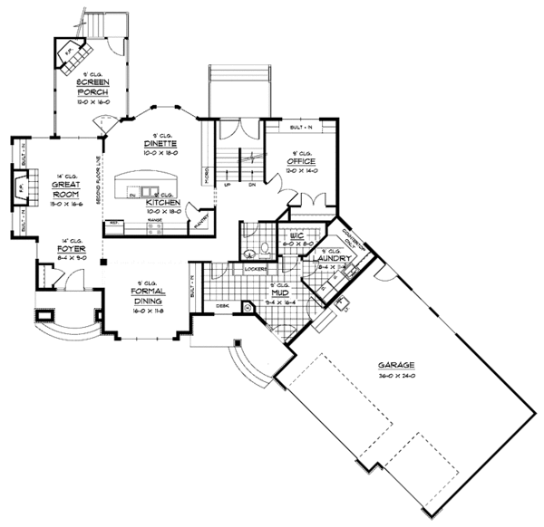 Dream House Plan - European Floor Plan - Main Floor Plan #51-638