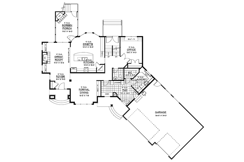 Dream House Plan - Floor Plan - Main Floor for European House Plan #51-638 - 2 bed, 2.5 bath