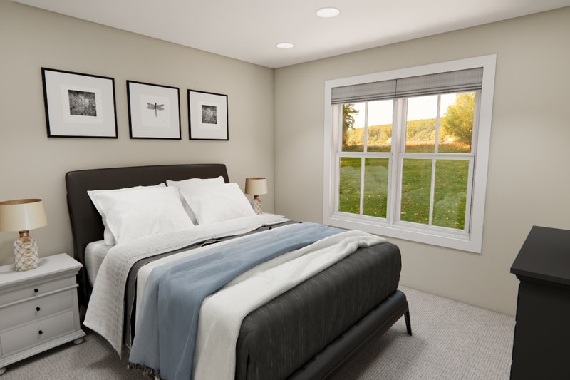 House Blueprint - Interior - Bedroom 2 for Bungalow House Plan #51-1355 - 3 bed, 2.5 bath