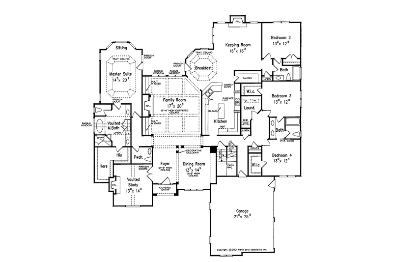 House Blueprint - Floor Plan - Main Floor for European House Plan #927-769 - 4 bed, 3.5 bath