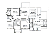 European Style House Plan - 4 Beds 4.5 Baths 4196 Sq/Ft Plan #67-619 