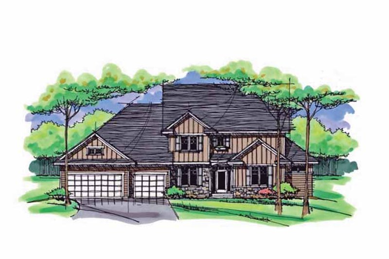 Home Plan - Colonial Exterior - Front Elevation Plan #51-1021