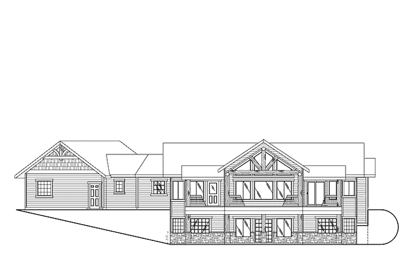 Dream House Plan - Exterior - Rear Elevation for European House Plan #117-820 - 3 bed, 2.5 bath