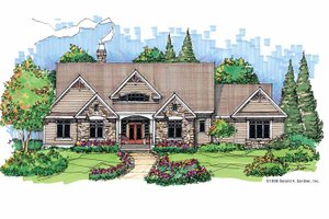 Country Exterior - Front Elevation Plan #929-416