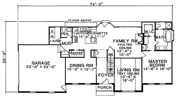 Home Plan - Traditional Floor Plan - Main Floor Plan #1001-87