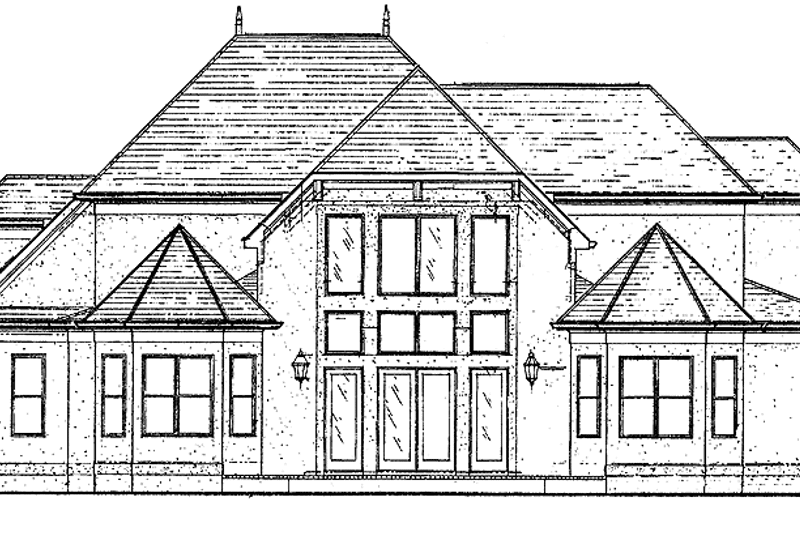 Dream House Plan - Exterior - Rear Elevation for Country House Plan #453-249 - 4 bed, 3.5 bath