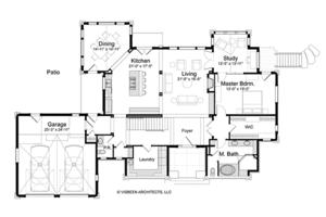 Floor Plan - Main Floor for Log House Plan #928-263 - 5 bed, 4.5 bath