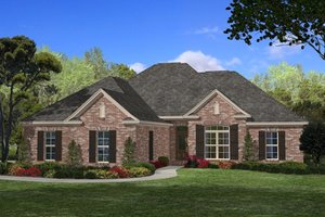 Exterior - Front Elevation 4 for Traditional House Plan #430-54 - 4 bed, 2 bath
