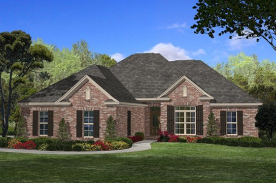Exterior - Front Elevation 4 for Traditional House Plan #430-54 - 4 bed, 2 bath