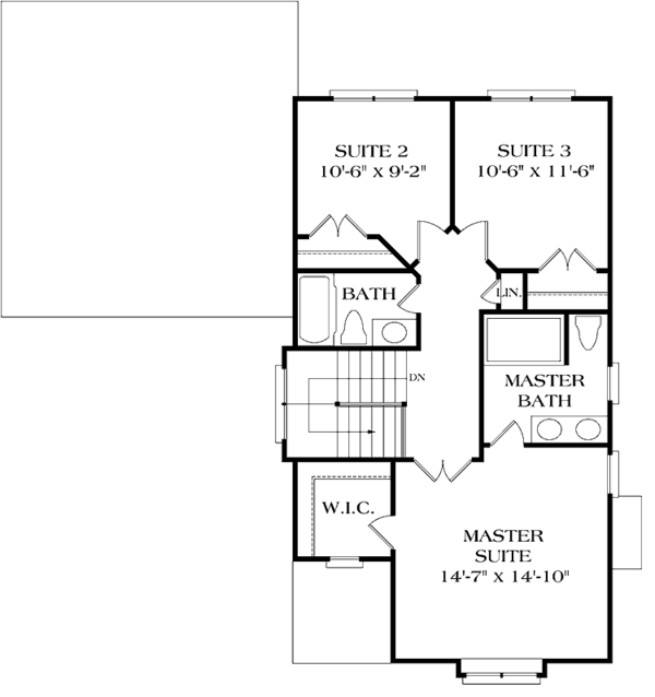 Dream House Plan - Country Floor Plan - Upper Floor Plan #453-209