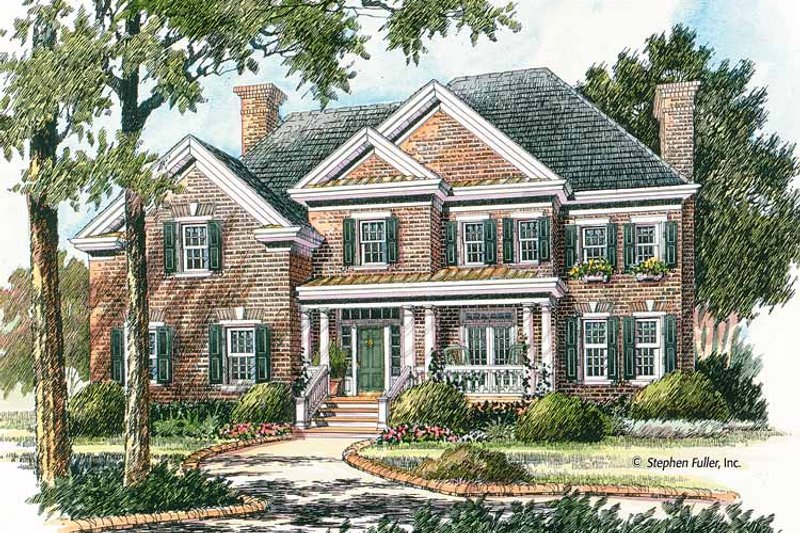 Home Plan - Colonial Exterior - Front Elevation Plan #429-380