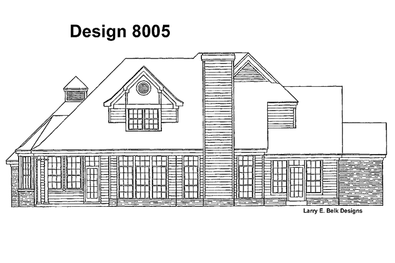 Home Plan - Exterior - Rear Elevation for Traditional House Plan #952-6 - 4 bed, 3.5 bath