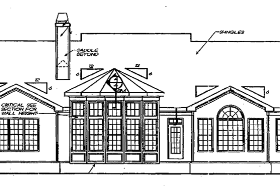 Exterior - Rear Elevation for Country House Plan #927-791 - 4 bed, 3.5 bath