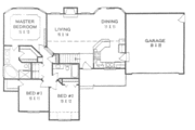 Ranch Style House Plan - 3 Beds 2 Baths 1267 Sq/Ft Plan #58-127 