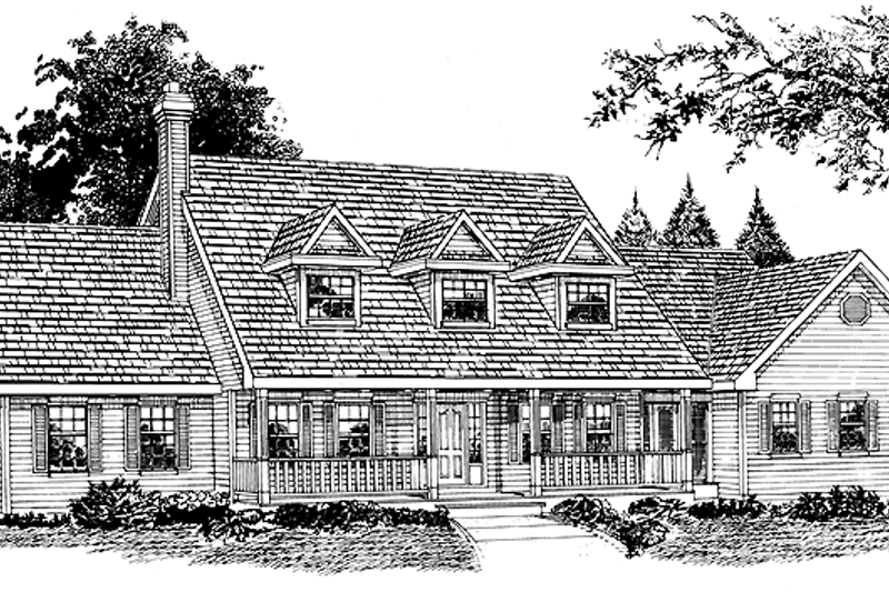 Architectural House Design - Colonial Exterior - Front Elevation Plan #47-851