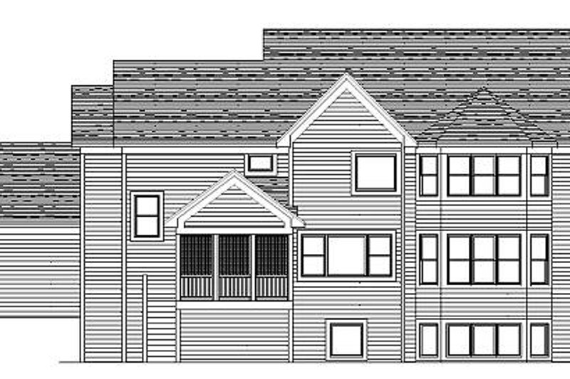 Home Plan - Exterior - Rear Elevation for Craftsman House Plan #51-369 - 4 bed, 3.5 bath