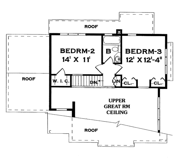 Dream House Plan - Contemporary Floor Plan - Upper Floor Plan #456-83