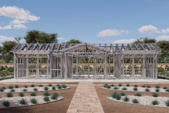 Exterior - Front Elevation 7 for Ranch House Plan #1106-100 - 2 bed, 1 bath