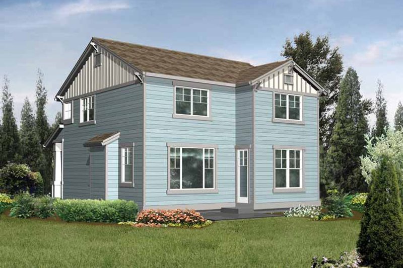 Architectural House Design - Exterior - Rear Elevation for Craftsman House Plan #132-292 - 5 bed, 3.5 bath