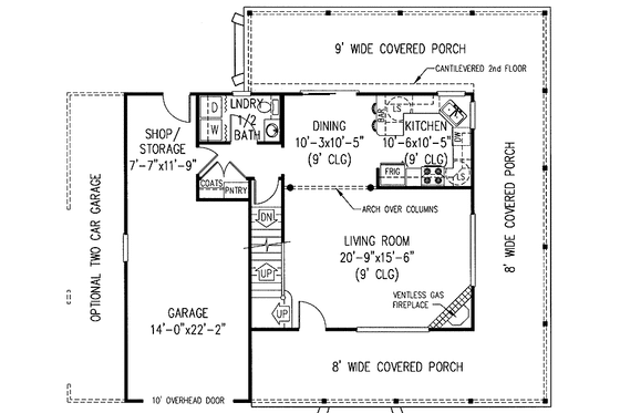 Floor Plan - Main Floor for Victorian House Plan #11-237 - 3 bed, 1.5 bath