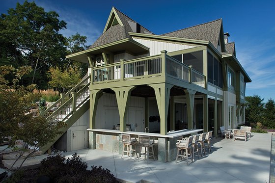 Exterior - Rear Elevation 4 for Craftsman House Plan #928-252 - 6 bed, 4.5 bath