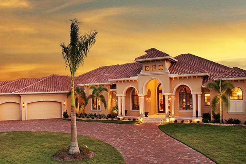 House Design - Exterior - Front Elevation 3 for Mediterranean House Plan #1017-161 - 4 bed, 5 bath