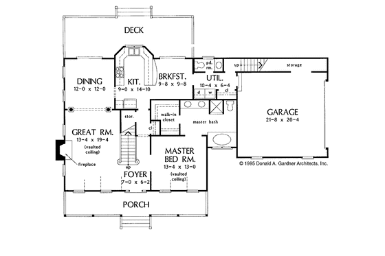 Floor Plan - Main Floor for Country House Plan #929-231 - 3 bed, 2.5 bath