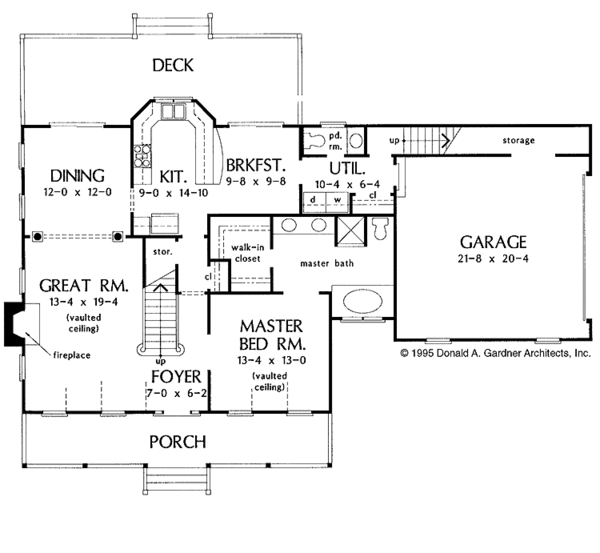 Architectural House Design - Country Floor Plan - Main Floor Plan #929-231